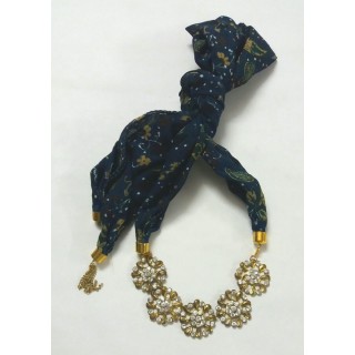 Scarf Jewelry-Navy Blue